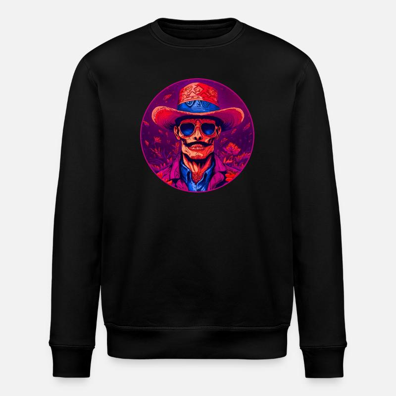 Bronko55 No.81 – Alter Mann mit Hut - Stanley/Stella Unisex Bio-Sweatshirt ROLLER - Schwarz