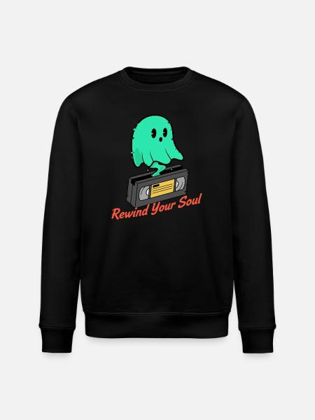 Ghost Cassette Rewind Your Soul - Stanley/Stella ROLLER Unisex Organic Sweatshirt - black