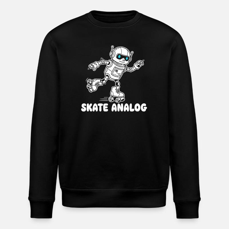 Robot Skate Analog - Stanley/Stella ROLLER Unisex Organic Sweatshirt - black