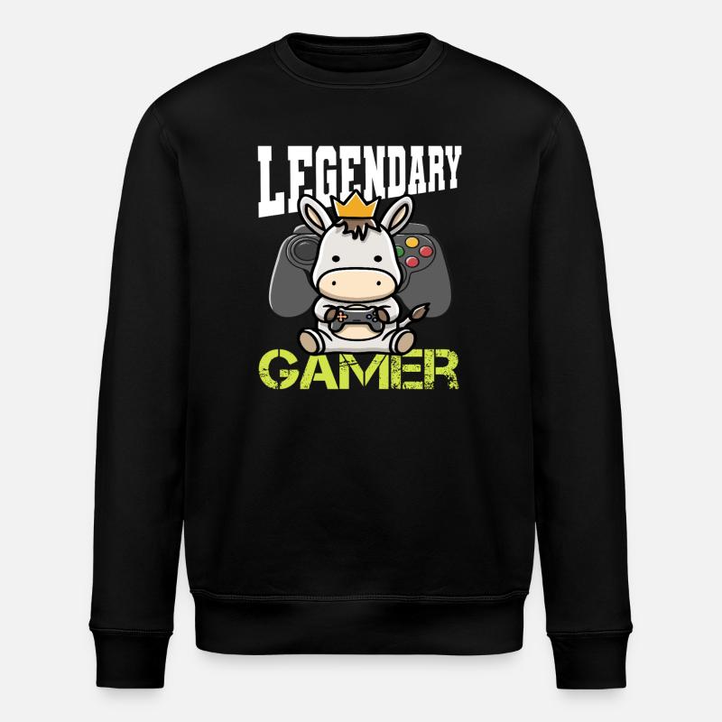 Gamer Esel - Stanley/Stella Unisex Bio-Sweatshirt ROLLER - Schwarz