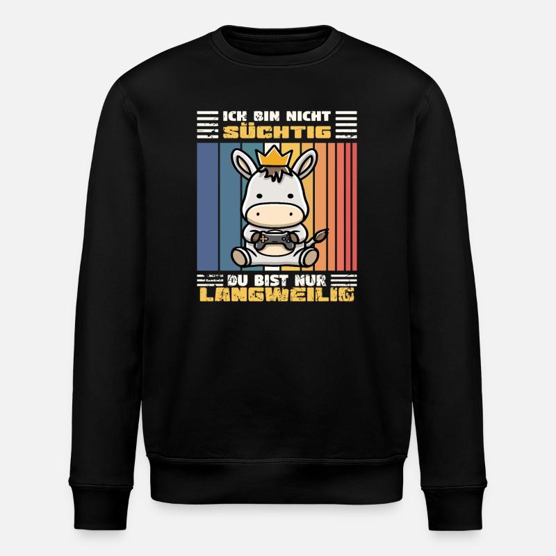 Gaming Donkey - Stanley/Stella ROLLER Unisex Organic Sweatshirt - black