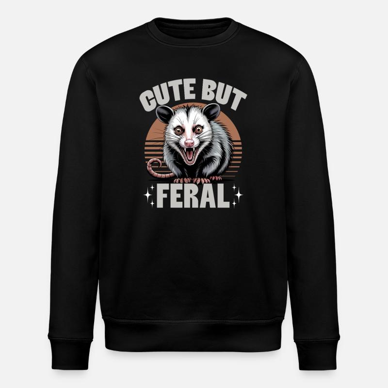 Funny Opossum - Stanley/Stella Unisex Bio-Sweatshirt ROLLER - Schwarz