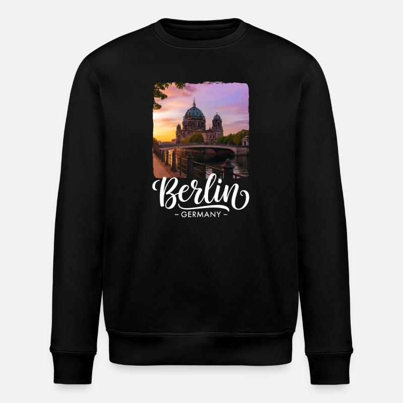 Berlin - Stanley/Stella ROLLER Unisex Organic Sweatshirt - black