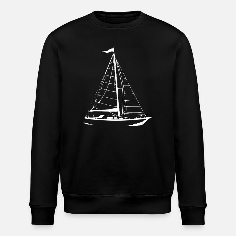 Sailboat Sailing Ship Sailing - Stanley/Stella ROLLER Unisex Organic Sweatshirt - black