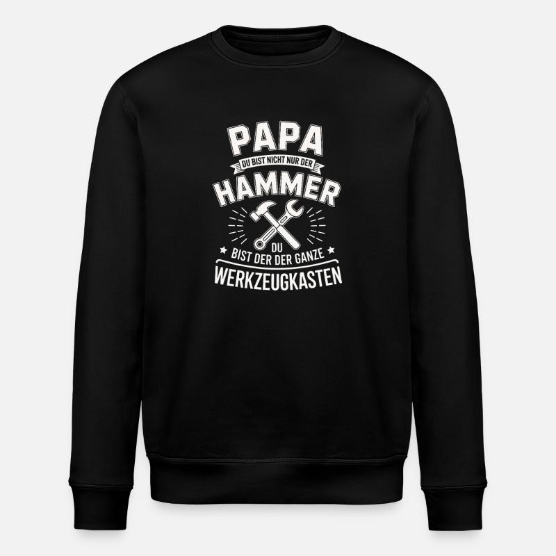 Boîte à outils Dad Hammer - Sweat bio ROLLER Stanley/Stella Unisexe - noir