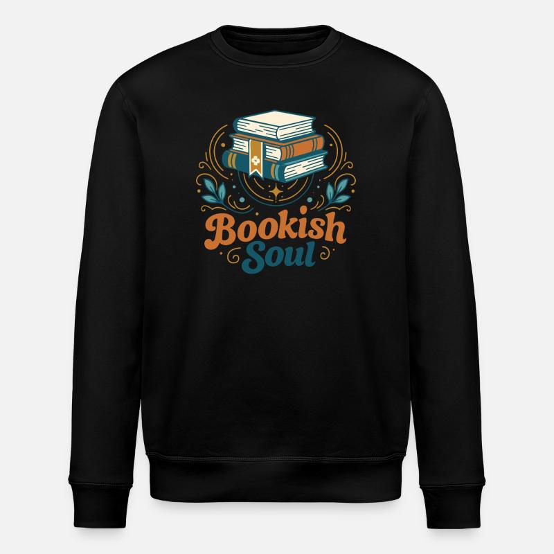 Bookish Soul - Stanley/Stella Unisex Bio-Sweatshirt ROLLER - Schwarz