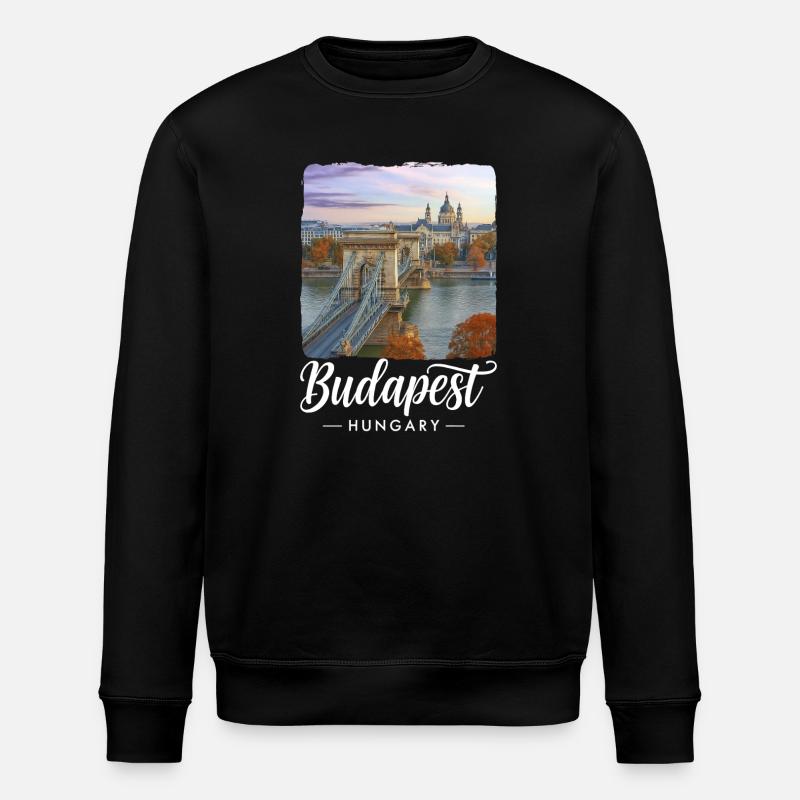 Budapest, Hongrie - Sweat bio ROLLER Stanley/Stella Unisexe - noir
