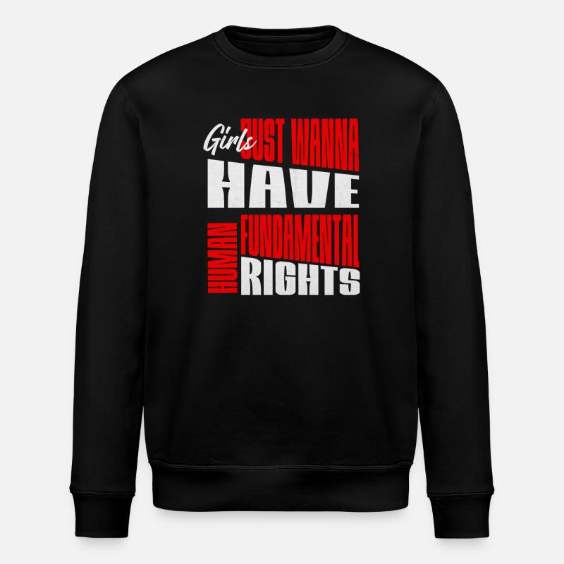 Frauenrechte Fundamental rights Layout - Stanley/Stella Unisex Bio-Sweatshirt ROLLER - Schwarz