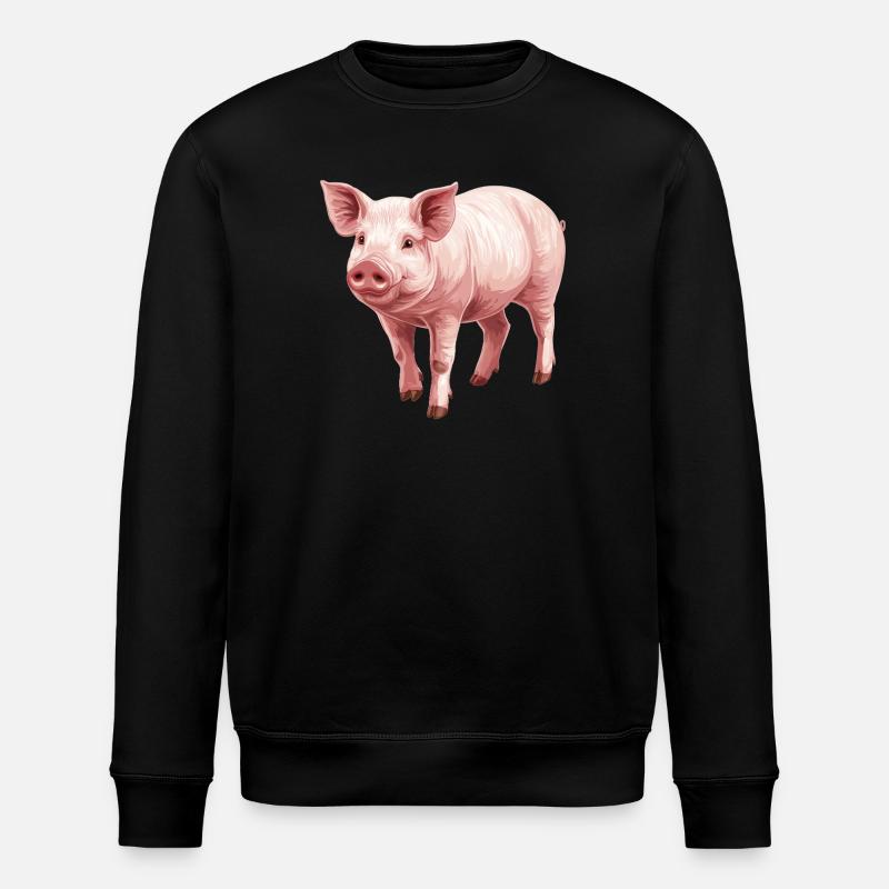 Schweine Schwein - Stanley/Stella Unisex Bio-Sweatshirt ROLLER - Schwarz