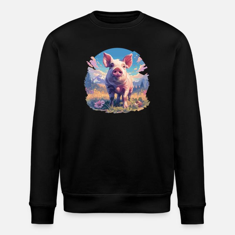 Pig Pig - Stanley/Stella ROLLER Unisex Organic Sweatshirt - black