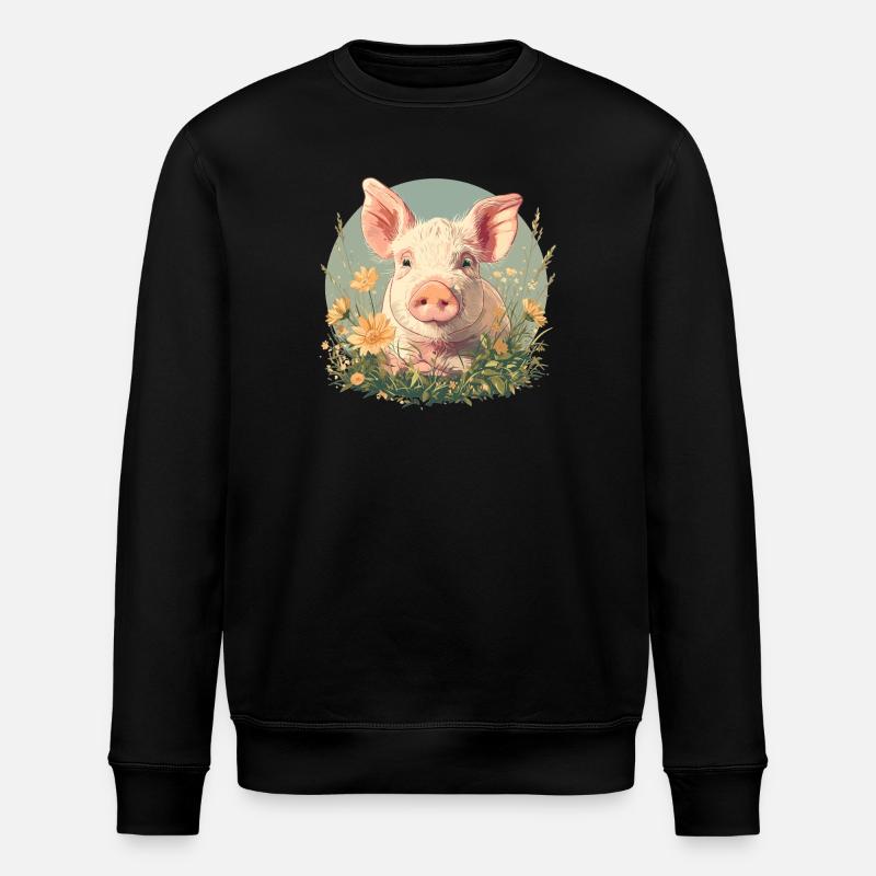 Pig Pig - Stanley/Stella ROLLER Unisex Organic Sweatshirt - black