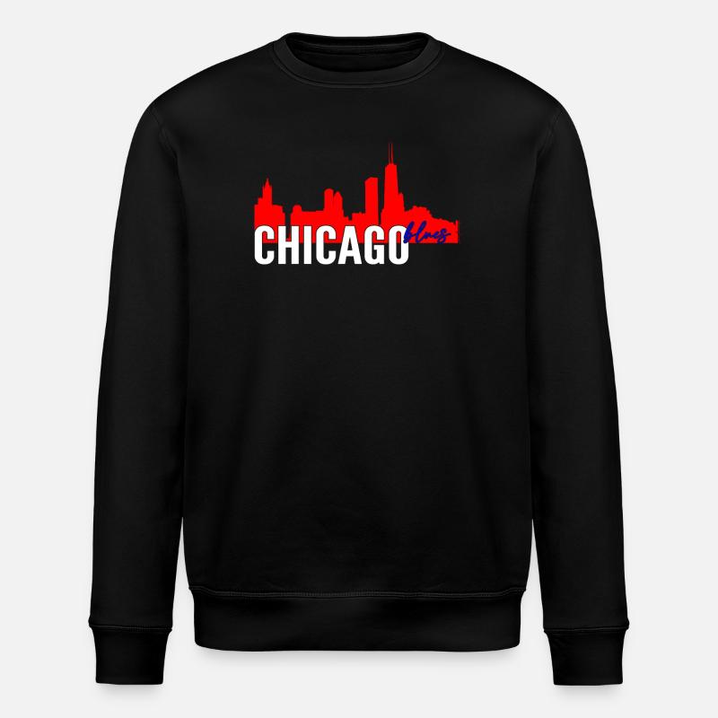 Chicago Blues - Stanley/Stella Unisex Bio-Sweatshirt ROLLER - Schwarz