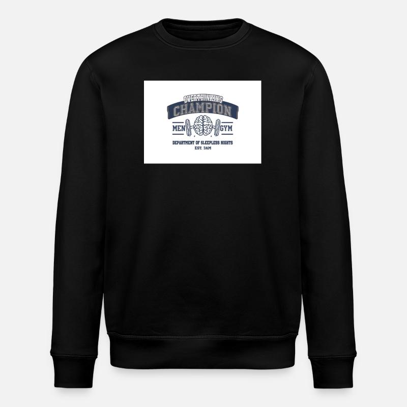 Blague de Sur-Thinking Champion Fitness - Sweat bio ROLLER Stanley/Stella Unisexe - noir