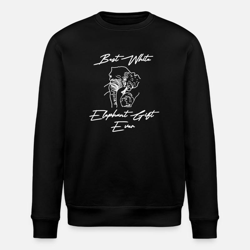 best white elephant ever - Stanley/Stella ROLLER Unisex Organic Sweatshirt - black