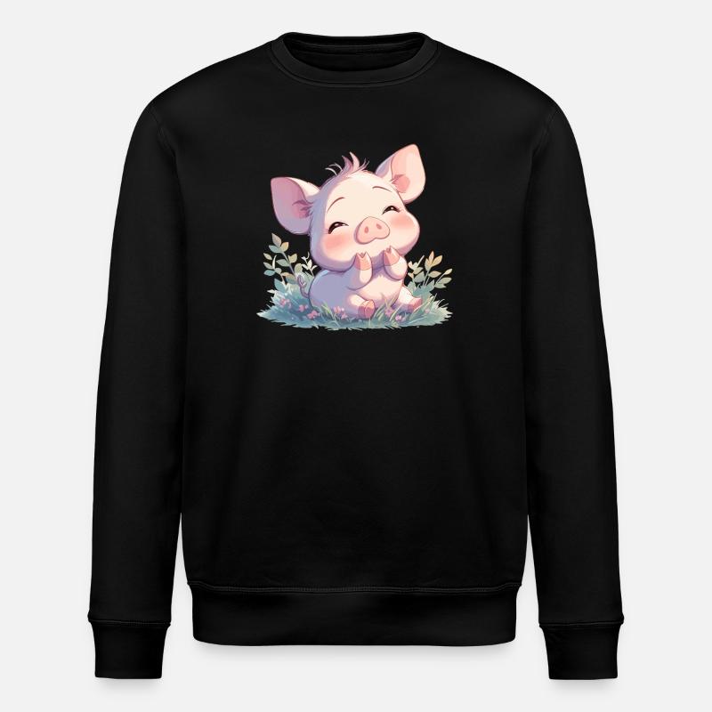 Pig Pig - Stanley/Stella ROLLER Unisex Organic Sweatshirt - black