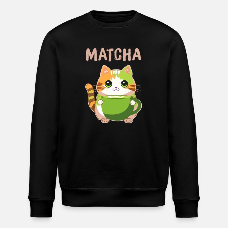 Chat Matcha - Sweat bio ROLLER Stanley/Stella Unisexe - noir