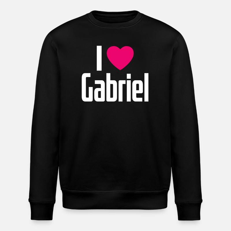 J’aime Gabriel Cœur Rose J’aime Gabriel - Sweat bio ROLLER Stanley/Stella Unisexe - noir