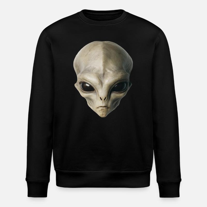 Alien Head - Stanley/Stella ROLLER Unisex Organic Sweatshirt - black