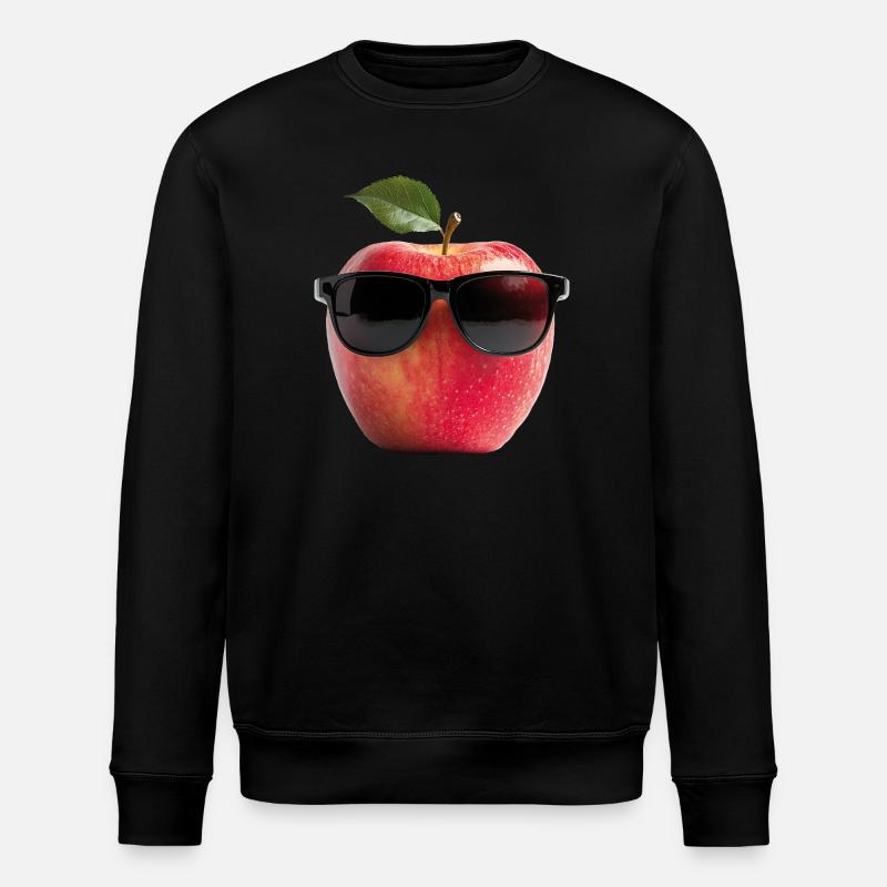 Pomme avec lunettes de soleil - Sweat bio ROLLER Stanley/Stella Unisexe - noir