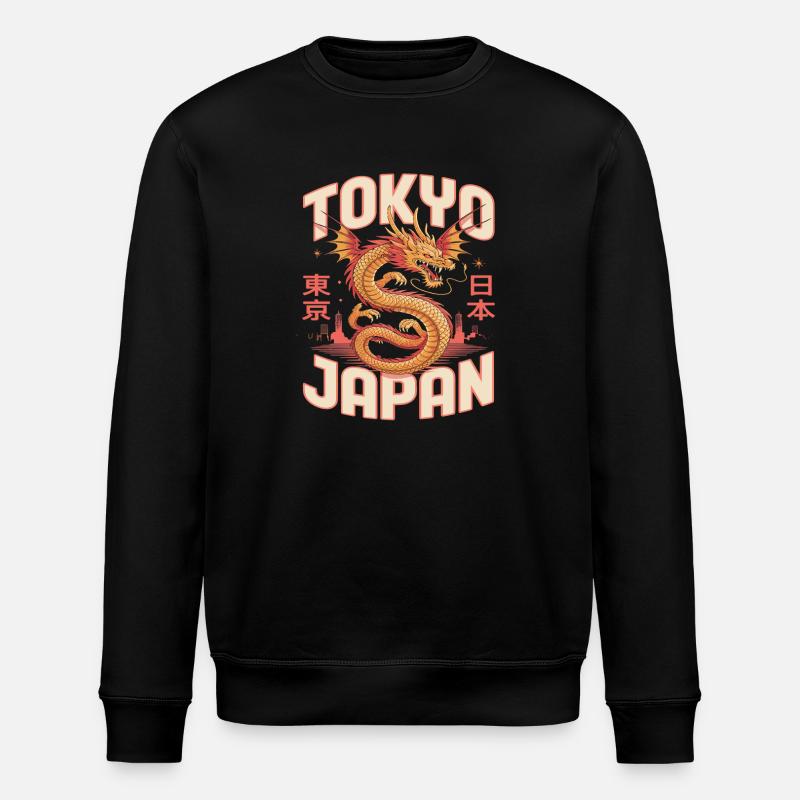 Tokyo Japon Dragon Adventure Skyline - Sweat bio ROLLER Stanley/Stella Unisexe - noir