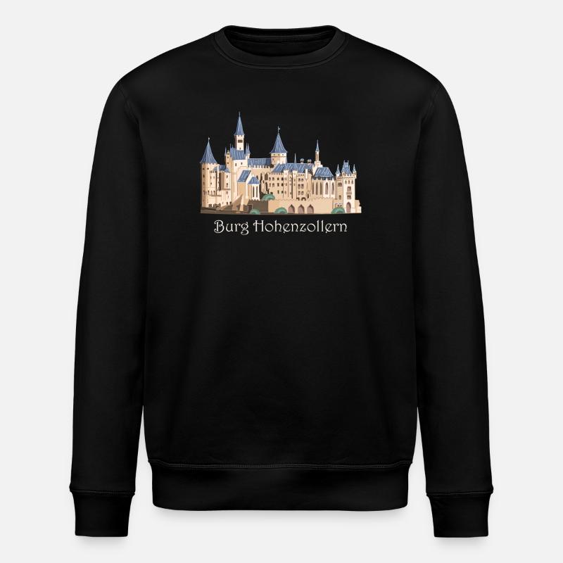 Hohenzollern Castle illustration, hand drawing - Stanley/Stella ROLLER Unisex Organic Sweatshirt - black