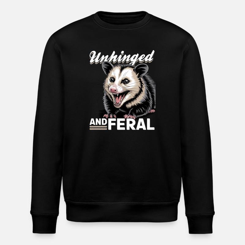 Funny Opossum - Stanley/Stella Unisex Bio-Sweatshirt ROLLER - Schwarz
