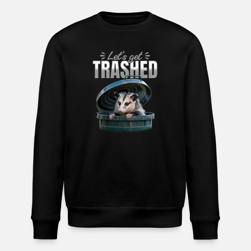 Funny Opossum - Stanley/Stella Unisex Bio-Sweatshirt ROLLER - Schwarz
