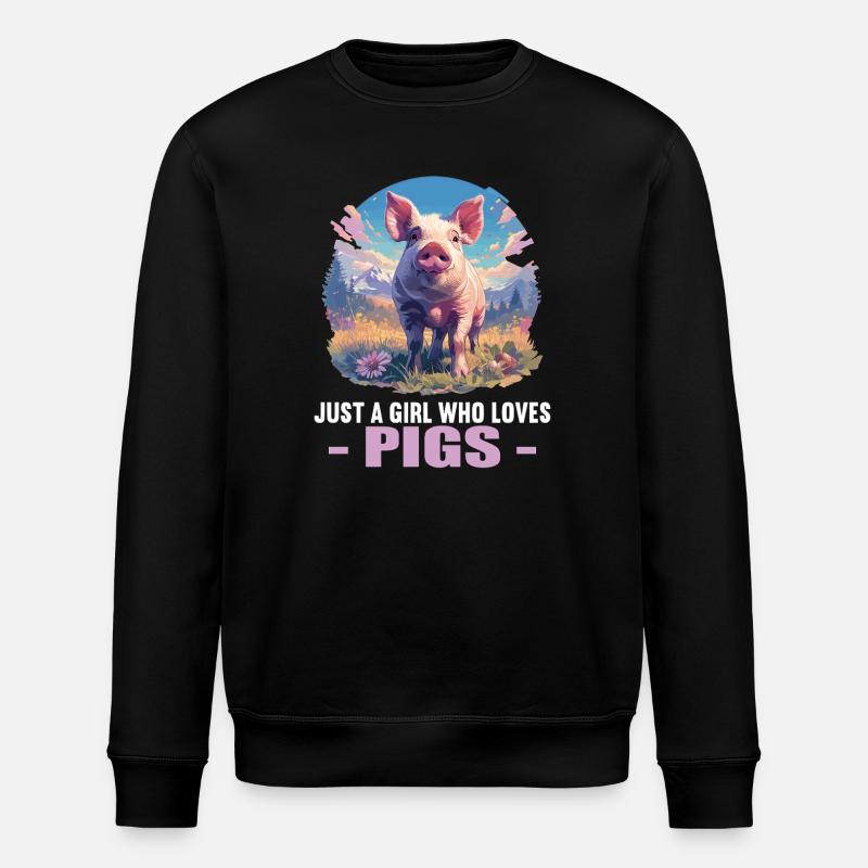 Pig Pig - Stanley/Stella ROLLER Unisex Organic Sweatshirt - black