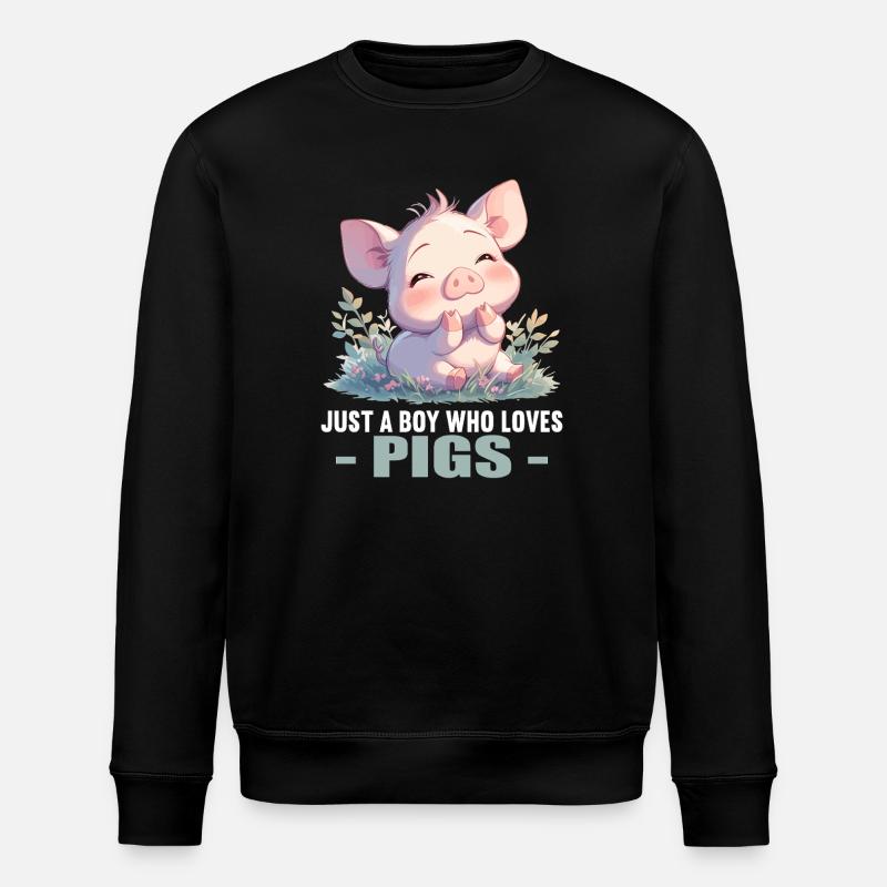 Pig Pig - Stanley/Stella ROLLER Unisex Organic Sweatshirt - black