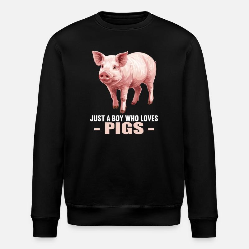 Schweine Schwein - Stanley/Stella Unisex Bio-Sweatshirt ROLLER - Schwarz