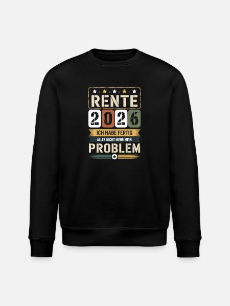 Pension 2026 I'm done - Stanley/Stella ROLLER Unisex Organic Sweatshirt - black