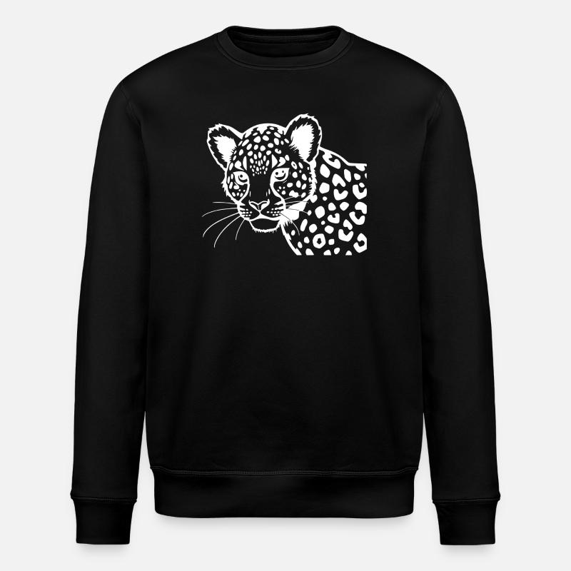 Léopard - Sweat bio ROLLER Stanley/Stella Unisexe - noir