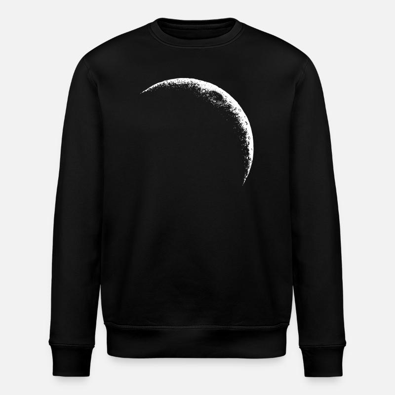 Crescent Moon, Celestial Moon - Stanley/Stella ROLLER Unisex Organic Sweatshirt - black