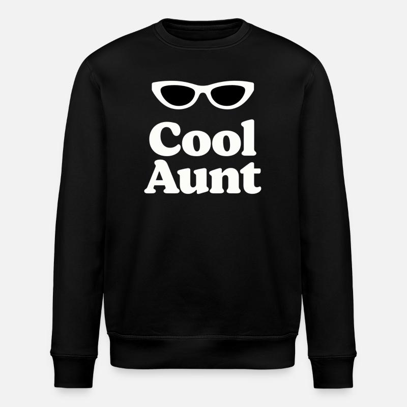 Cool Aunt Eyeglasses Logo - Stanley/Stella ROLLER Unisex Organic Sweatshirt - black