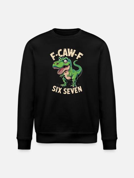 Kräischen Dino Sechs Sieben - Stanley/Stella Unisex Bio-Sweatshirt ROLLER - Schwarz