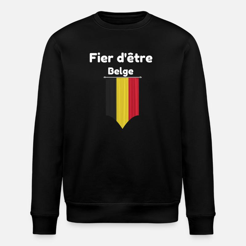 Proud to be Belgian - Stanley/Stella ROLLER Unisex Organic Sweatshirt - black