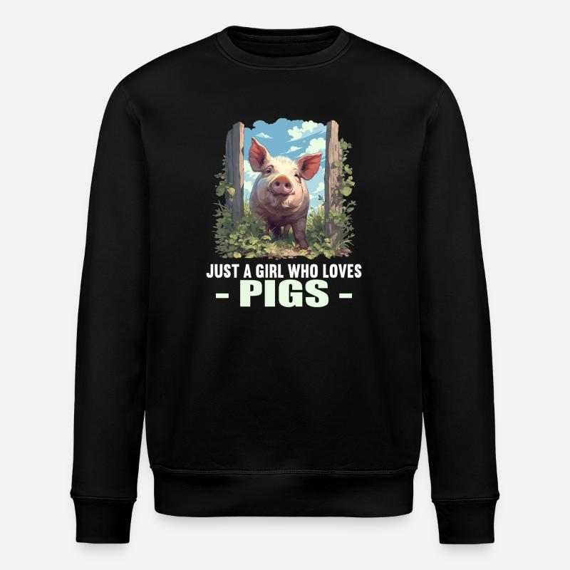 Pig Pig - Stanley/Stella ROLLER Unisex Organic Sweatshirt - black
