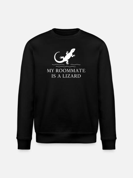 My roommate is a lizard - Stanley/Stella ROLLER Unisex Organic Sweatshirt - black