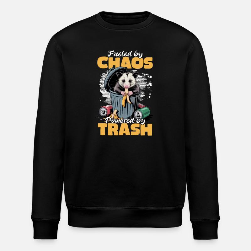 Funny Opossum - Stanley/Stella ROLLER Unisex Organic Sweatshirt - black