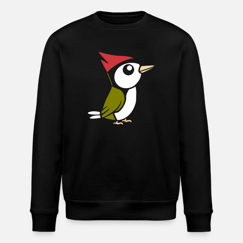 woodpecker - Stanley/Stella ROLLER Unisex Organic Sweatshirt - black