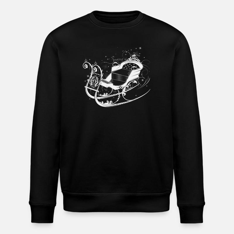 Eleganter Winter-Schlitten Ornamente - Stanley/Stella Unisex Bio-Sweatshirt ROLLER - Schwarz