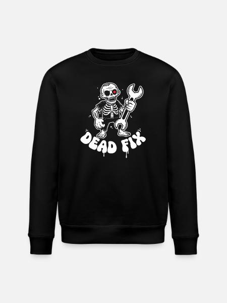 Skeleton with wrench - Stanley/Stella ROLLER Unisex Organic Sweatshirt - black