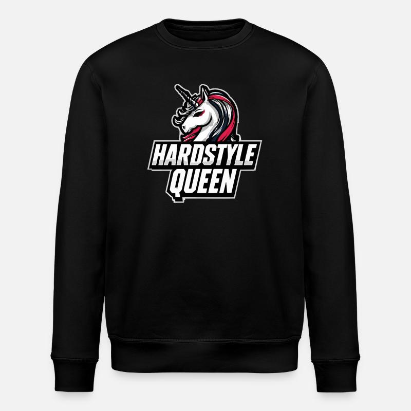 Hardstyle Queen Einhorn Design - Stanley/Stella Unisex Bio-Sweatshirt ROLLER - Schwarz