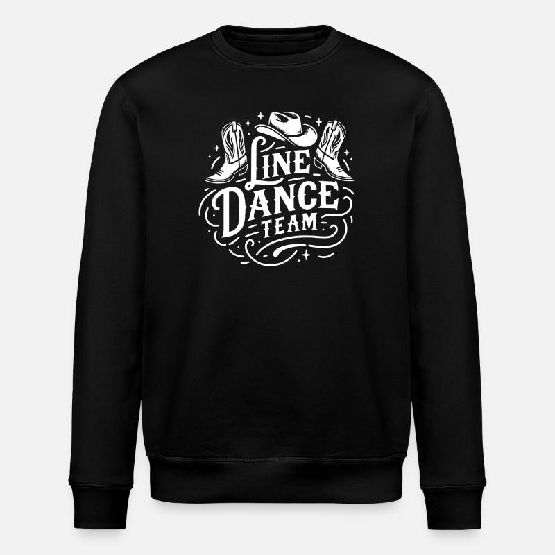 Line Dance Team Western Boots - Stanley/Stella Unisex Bio-Sweatshirt ROLLER - Schwarz