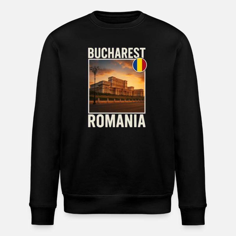 Romania Bucharest - Stanley/Stella ROLLER Unisex Organic Sweatshirt - black