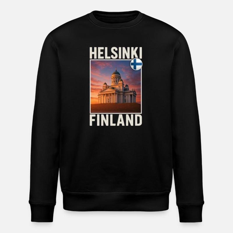 Helsinki - Stanley/Stella Unisex Bio-Sweatshirt ROLLER - Schwarz
