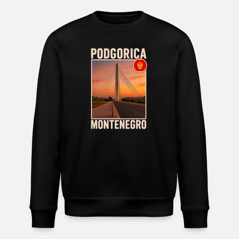 Podgorica Monténégro - Sweat bio ROLLER Stanley/Stella Unisexe - noir