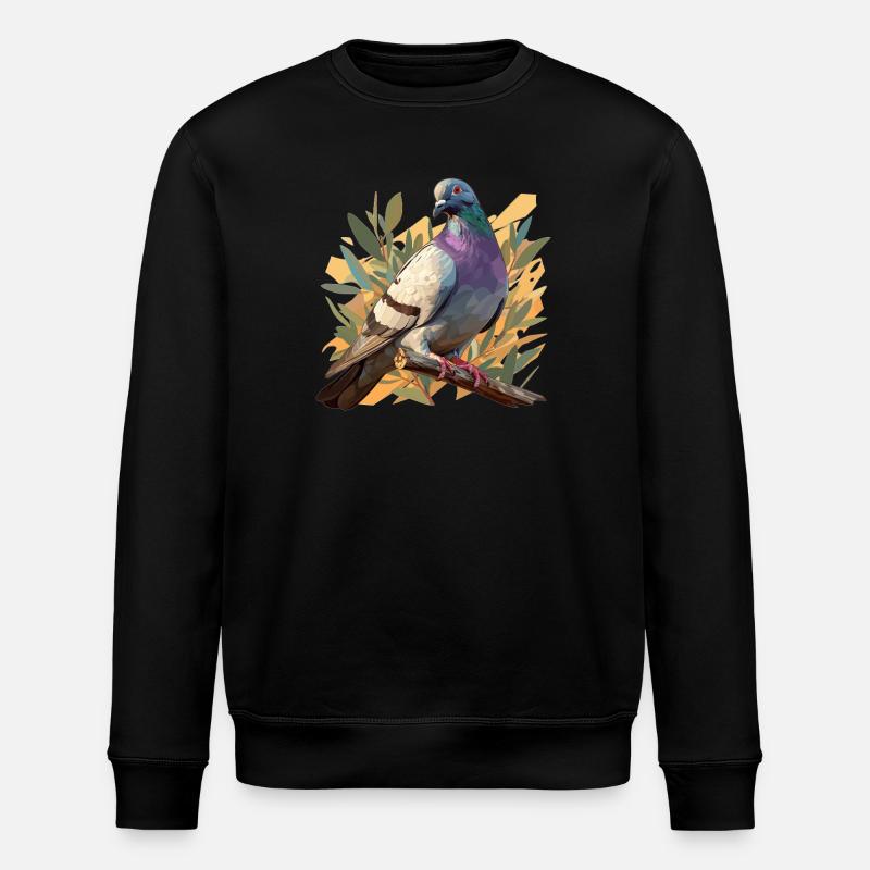 Tauben Taube - Stanley/Stella Unisex Bio-Sweatshirt ROLLER - Schwarz