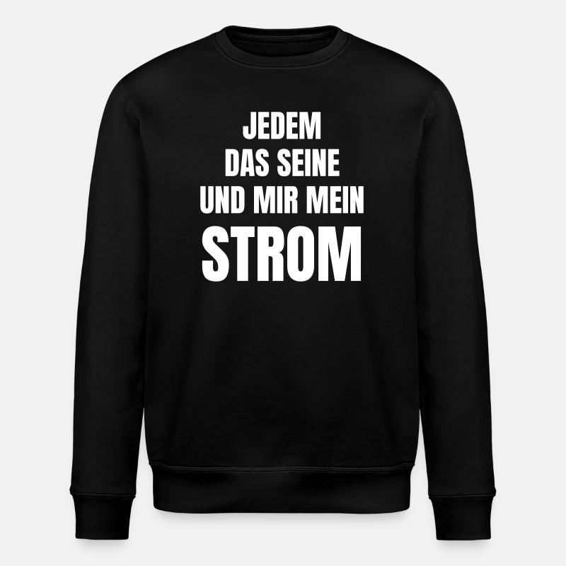 Elektriker liebt seinen Strom - Stanley/Stella Unisex Bio-Sweatshirt ROLLER - Schwarz