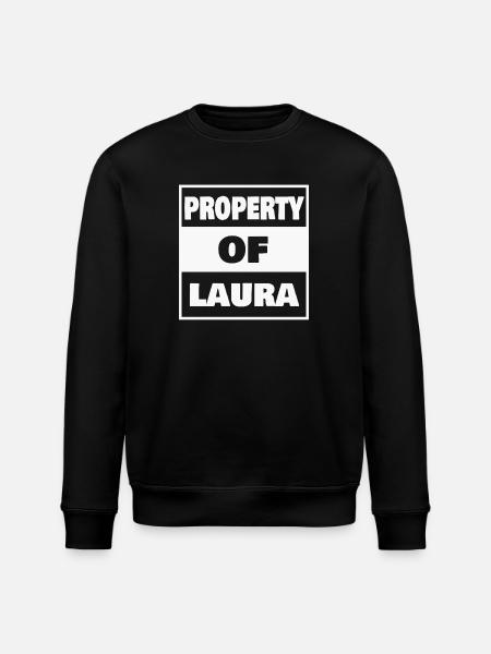 Laura as a first name - Stanley/Stella ROLLER Unisex Organic Sweatshirt - black
